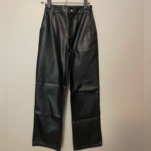 Beginning Boutique Leather Wide Leg Pant